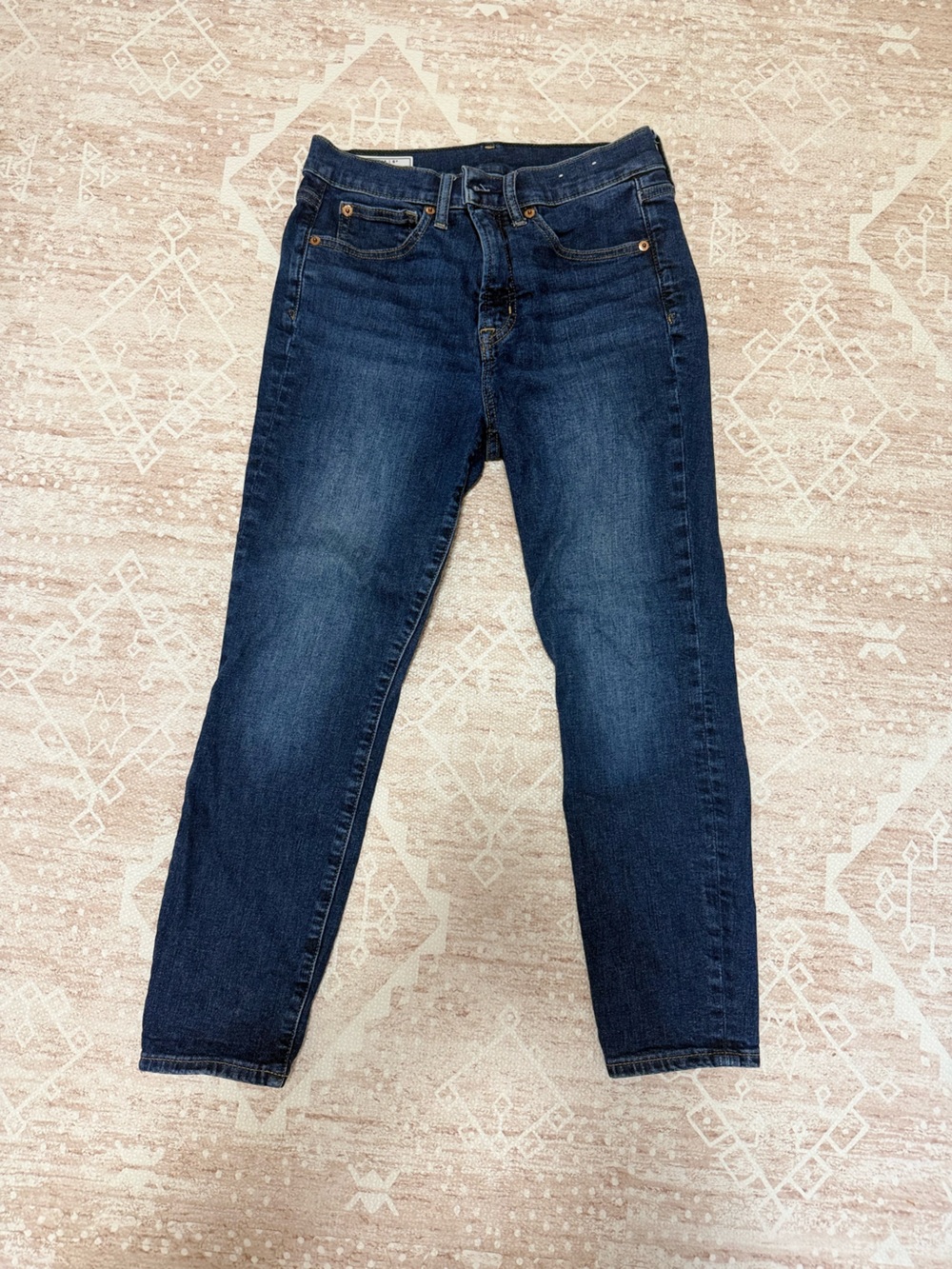 GAP True Skinny High Rise Jeans - Dark Blue Denim